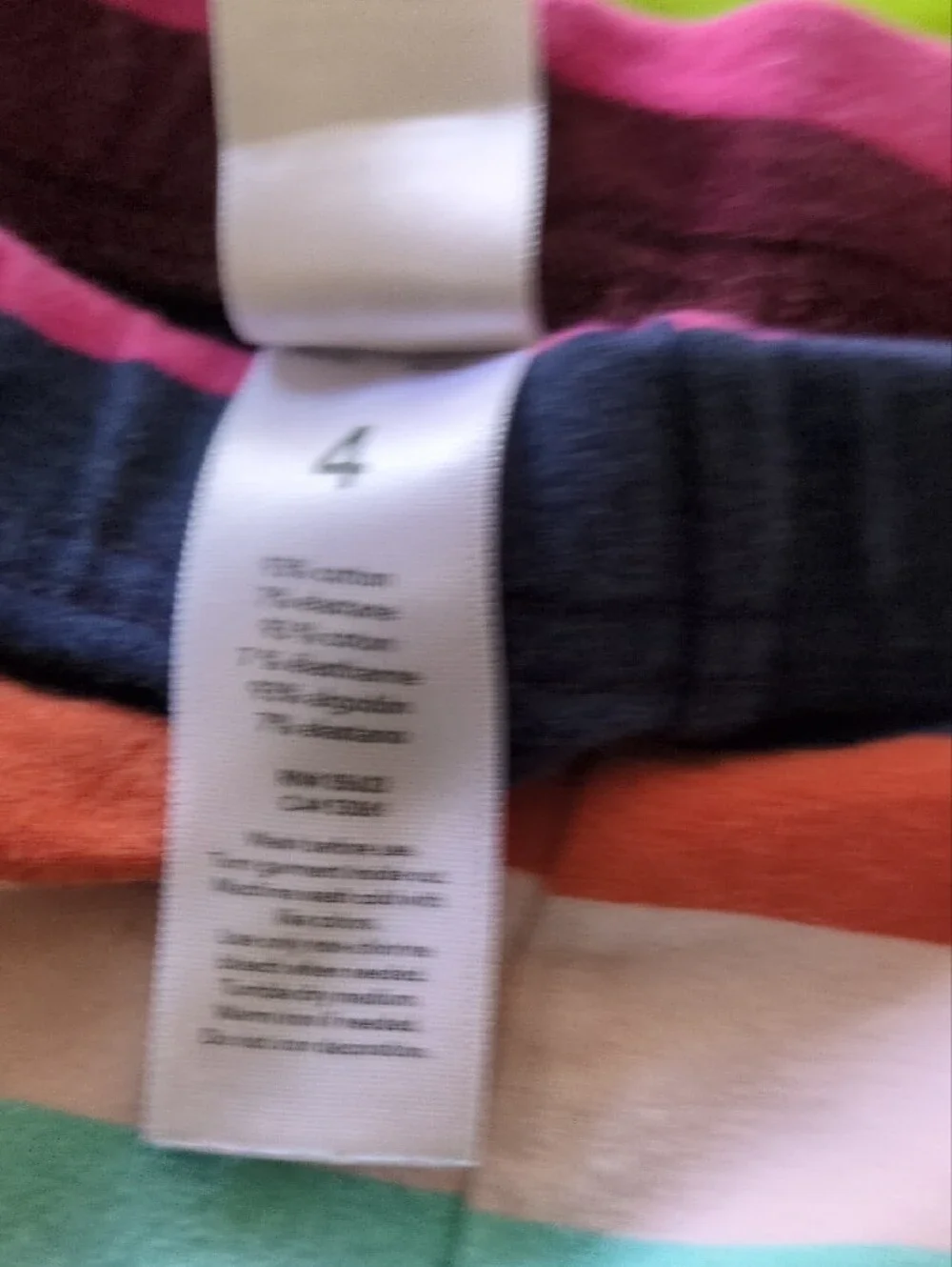 Kids' Striped Leggings and Neutral Jogger Set - Pink, Teal, Navy Size 4